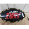 Image 2 : Light Up Molson Dry Beer Sign 11" X 20"