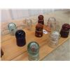 Image 3 : 15 Insulators Displayed on Board, 1 Purple One