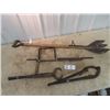 Image 1 : Hay Knife, Auger Bits, & Handled Clamps Vintage
