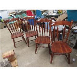 4 Matching Wooden Kitchen Chairs