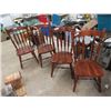 Image 1 : 4 Matching Wooden Kitchen Chairs