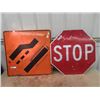 Image 1 : Traffic Signs 1) Stop Sign 1) Construction Both are 29.5" x 29.5"