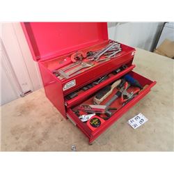 Tool Box full Of Tools- Sockets, Screwdrivers, Wrenches, Pipe Wrenches, Crescent Wrenches, Pipe Cutt