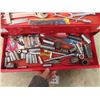 Image 3 : Tool Box full Of Tools- Sockets, Screwdrivers, Wrenches, Pipe Wrenches, Crescent Wrenches, Pipe Cutt