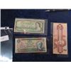 Image 1 : Canadian Paper Money- 1954 1 Dollar Bill, 1979 5 Dollar Bill, & 1986 2 Dollar Bill