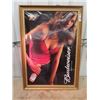 Image 1 : Framed Budweiser Adv. 28" x 40"