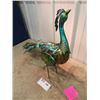 Image 3 : Beautiful Metal Peacock Ornament 20" Tall & 36" From Tail to Beak