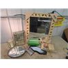 Image 1 : Mirror- Glass & Brass Display Case, Candles Plus More!