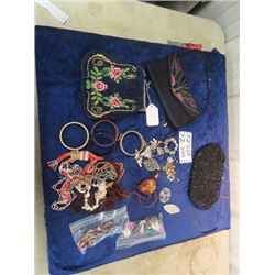 3 Fancy Purses, & Costume Jewellery