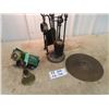 Image 1 : Fireplace Tools, Old Door Hardware, Symbol & Handled School Bell