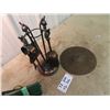Image 4 : Fireplace Tools, Old Door Hardware, Symbol & Handled School Bell