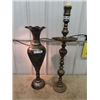 Image 1 : Brass Vase 30" H & Brass Candle Holder 36" H