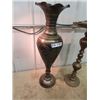 Image 2 : Brass Vase 30" H & Brass Candle Holder 36" H