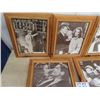 Image 2 : 6 Framed Old Movie Pictures 14" x 17"