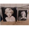 Image 1 : 2 Mariyln Munore Pictures 1) 23" x 23"  & 1) 15" x 19"