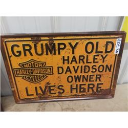 Metal Harley Davidsion Sign 16" x 23.5"