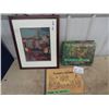 Image 1 : Book- Tangled Garden , Strolling & Sketching Signed By Artist & Framed Picture