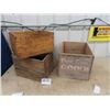 Image 1 : 3 Wooden Crates- 2 Fruit & 1 Dog Food