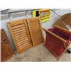 Image 2 : Wooden Wall Carvings, Shutters, Magazine Rack, & Fireplace  Fire Wood Carrier/Display