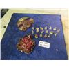 Image 1 : 17 Wade Tea Figurines, Carltonware Candy Dish, &  Tribal  Wall Art