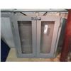 Image 2 : Painted Wall Mount Display Case 20" x 20" & Old Clock Converted into a Display Case 15" x 25"