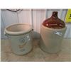 Image 1 : 2 Crockery Items 1) Red Wing 5 Gal Crock & 1) Medelta 6 Gal Jug