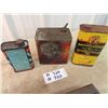 Image 2 : 3 Oil Cans -1) Delaval Cream Separator OIl 1/2 Gal 1) Massey Harris Cream Separator Oil 1 Quart, 1& 
