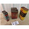 Image 3 : 3 Oil Cans -1) Delaval Cream Separator OIl 1/2 Gal 1) Massey Harris Cream Separator Oil 1 Quart, 1& 