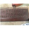 Image 2 : 3 Cast Items -1 ) Cockshutt Tool Box Lid, 1) Case Metal Tag & 1) Massey Harris Lever