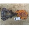 Image 1 : 2 Cast ITems 1) Minneapolis Moline Emblem & 1) Seed Box Gauge