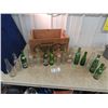 Image 1 : Vintage Coca Cola Crate & 15 Pop Bottles - Mountain Dew, Uptown, & Various Others