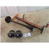Image 1 : 2 Old Motorcycle Lights , Tire Pump & Truck Horn