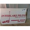 Image 1 : Metal Interlake Piling Sign 15" x 24"