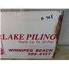 Image 3 : Metal Interlake Piling Sign 15" x 24"