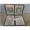 Image 1 : 4 Framed 1916 Eaton's Adv - Out of Grain Grower's Guide Magazine