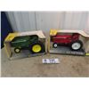 Image 1 : 2 Row Crop Toy Die Cast Tractors 1/16 Scale 1970 USA in Box