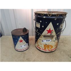 2 North Star Oil Cans 1) 1 Gal & 1) 5 Gal