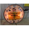 Image 1 : Vintage Marshall Wells Paintes Light Up Clock 15"RD
