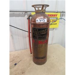 Copper Pyrene Fire Extinguisher w Brass Tag