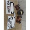 Image 1 : Weston Volt Gauge, 5 Dry Cell Batteries, & 2 Metal Danger Hi Voltage Signs 10" x 14: