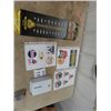 Image 1 : Munroe Metal Thermometer 7" x 24", Snowmobile Stickers, Gates Stickers, & Bathroom Tissue Dispenser