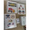 Image 3 : Munroe Metal Thermometer 7" x 24", Snowmobile Stickers, Gates Stickers, & Bathroom Tissue Dispenser