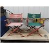 Image 1 : 2 Folding Directors Style Lawn Chairs