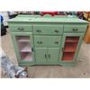 Image 1 : Painted Kitchen China Cabinet 37"H 48"W 15.5"D