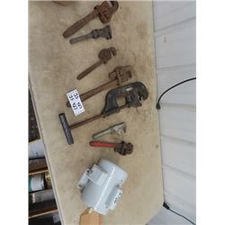 Pipe Cutter, Pipe Wrenches, & 1/2 HP Elec Motor