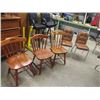 Image 1 : 5 Kitchen Chairs, 3 Wooden & 2 Upholstered