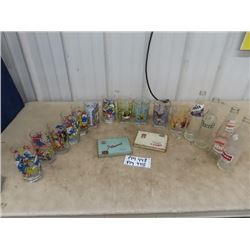 Disney Glasses, Smurfs,Shrek & Pop Bottles & Cig Tins