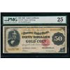 Image 1 : 1882 $50 Gold Certificate PMG 25