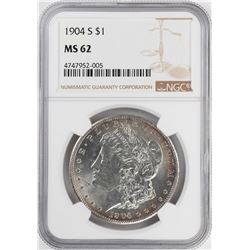 1904-S $1 Morgan Silver Dollar Coin NGC MS62