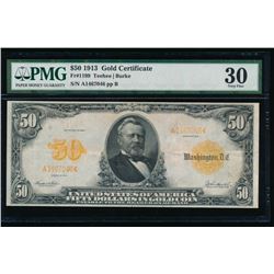 1913 $50 Gold Certificate PMG 30